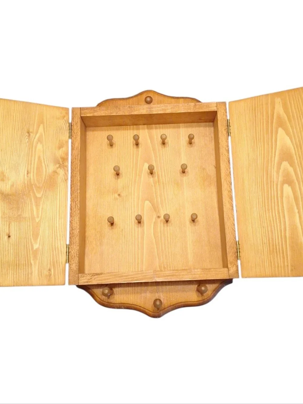 Wooden Wall Key Cabinet with Orange Fruit Decoupage